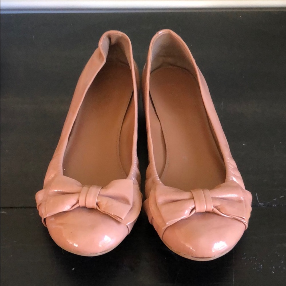 Jcrew Nude Patent Leather Flats
